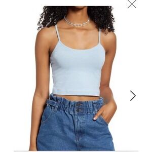 NWT BP. Crop Knit Camisole in blue cashmere 3X